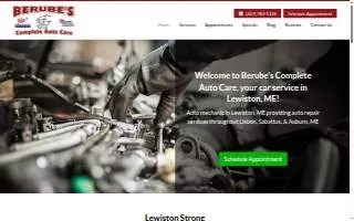 Berube's Complete Auto Care website