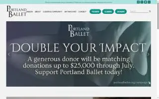 Portland Ballet website