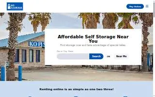 KO Storage of Sedalia website