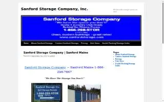 Sanford Storage website