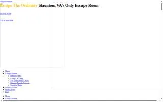 Crack The Code Escape Room of Staunton website