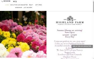 Highland Farm website