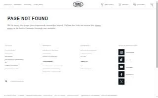 Land Rover Scarborough website