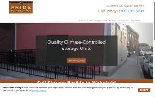 Pride Storage Solutions DBA Scarborough Mini Storage website