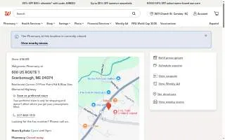 Walgreens of Scarborough website