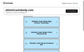 Atlantic Auto Body of South Portland website