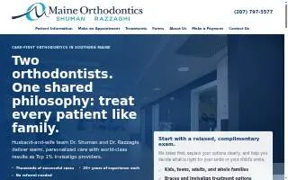 Maine Orthodontics website