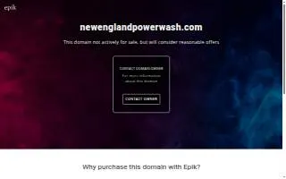 New England Power Wash of Portland website