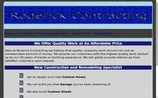 Roderick Contracting website