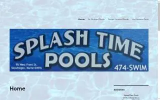 SplashTime Pools website