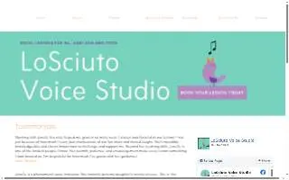LoSciuto Voice Studio website