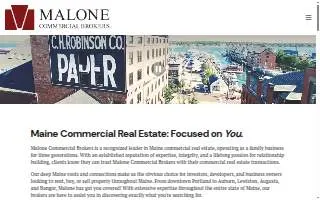 Malone Commercial Brokers website