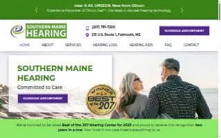 Southern Maine Hearing website