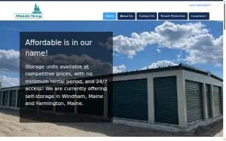 Affordable Storage of Maine website