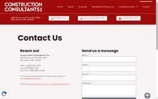 Construction Consultants Inc. website