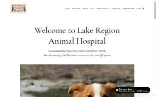 Lake Region Animal Hospital website