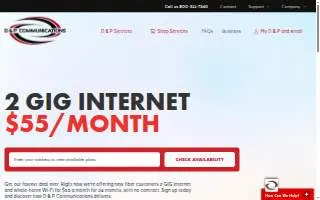 D & P Communications website