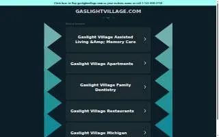 Gaslight Village Assisted Living & Memory Care website