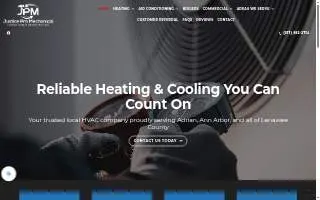Justice Pro Mechanical website