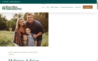 North Main Chiropractic Wellness Center website