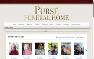 Purse Funeral Home website