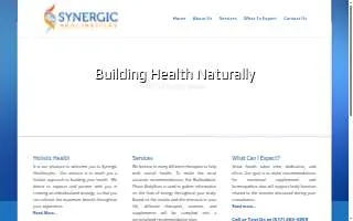 Synergic Health Styles Inc website