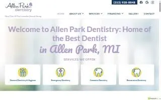 Allen Park Dentistry website
