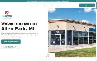 Healing Care Animal Hospital of Allen Park website