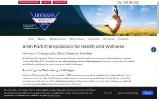 Hofmann Chiropractic Clinic website