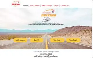 Ann Arbor Driving School website