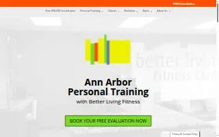Better Living Fitness website