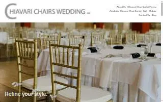 Chiavari Chairs Wedding website
