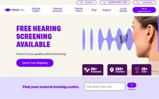 HearUSA of Ann Arbor website