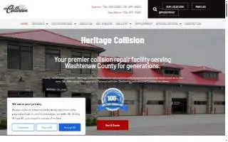 Heritage Collision website
