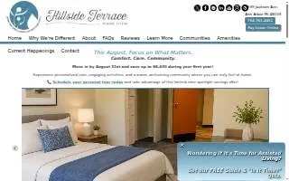 Hillside Terrace Senior Living website
