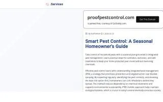 proof. Pest Control of Ann Arbor website