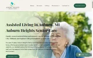 Auburn Heights Senior Care website