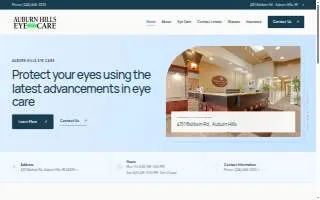Auburn Hills Eye Care website