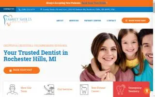 Family Smiles Dental Care website