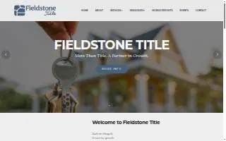 Fieldstone Title website