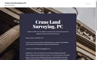 Crane Land Surveying PC website