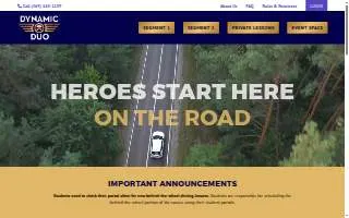 Dynamic Duo Driving School website