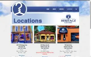 Heritage Cleaners website