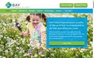 Bay Allergy Clinic website