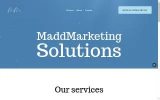 MaddMarketing Solutions website