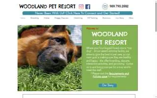 Woodland Pet Resort of Bay City website