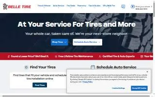 Belle Tire of Berkley website