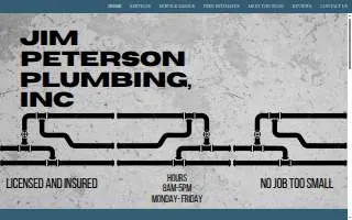 Jim Peterson Plumbing, Inc. website