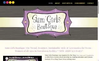 Sum Girls Boutique website