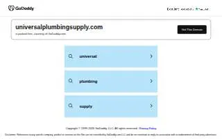 Universal Plumbing Supply of Berkley website